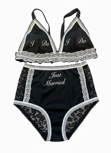 WEDDING SET high waisted bralette