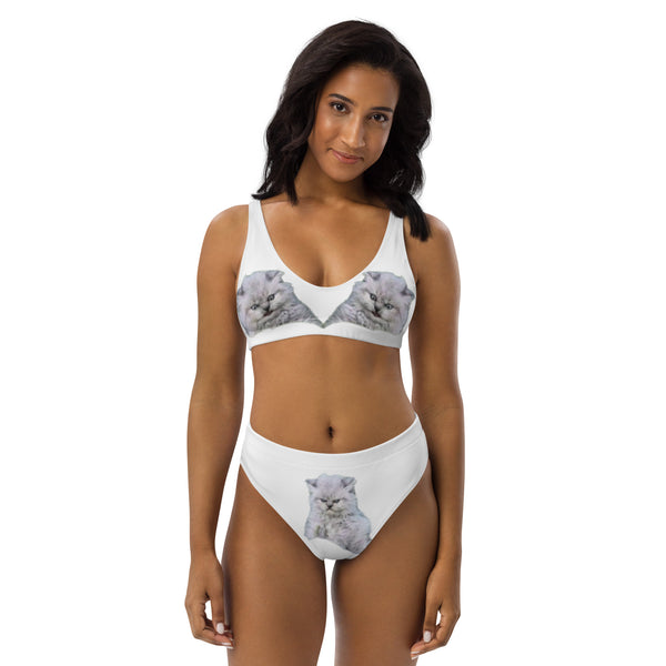 Kitty Cat Recycled high waisted bikini swimsuit